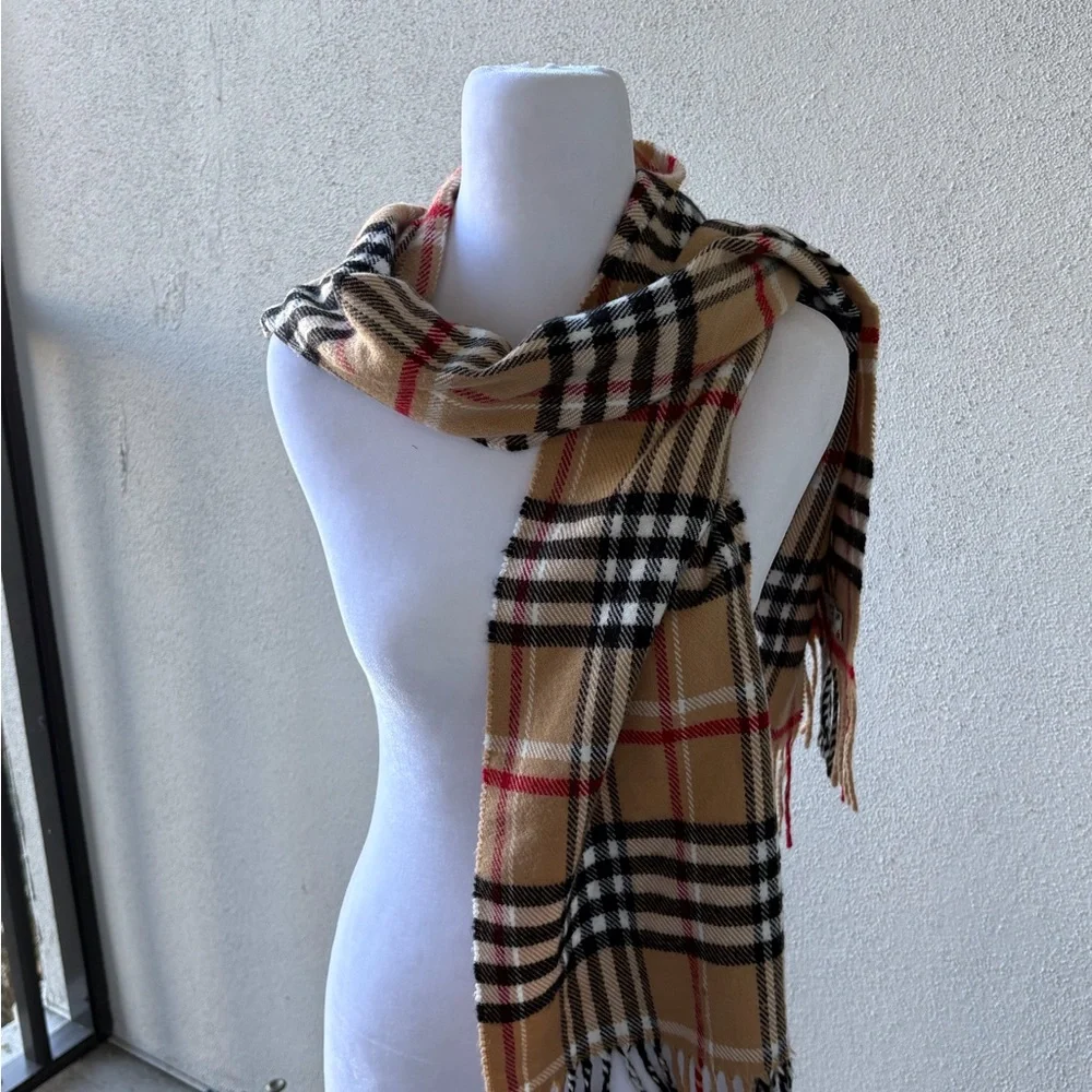 Patrizia Fastelli 72” Scarf‎ Plaid Made in Italy  Winter Career Casual